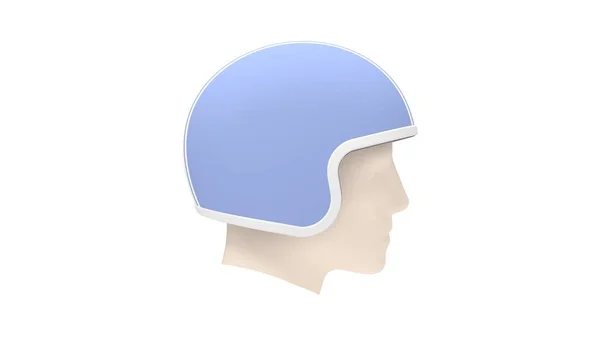 3d weergave van een mens met een crash helm geïsoleerd — Stockfoto