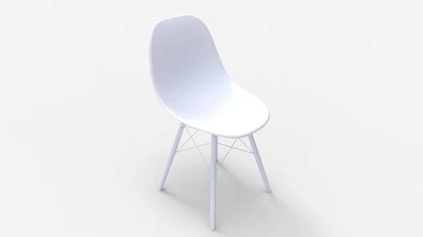 Representación 3d de una silla de diseño aislada en un fondo de estudio — Foto de Stock