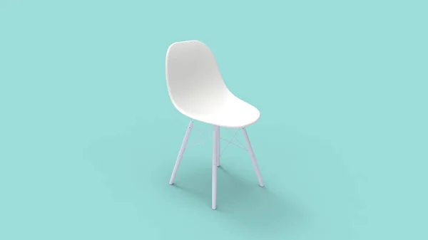 3D-återgivning av en designstol isolerad i en studio bakgrund — Stockfoto