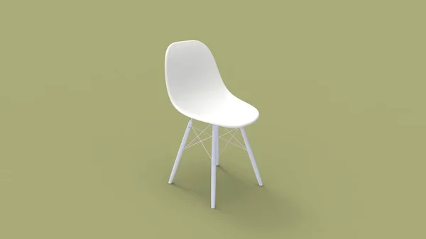 Rendu 3D d'une chaise de design isolée dans un fond de studio — Photo