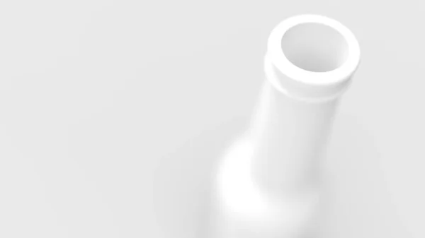 3D рендеринг белой бутылки изолирован в студии backgorund — стоковое фото
