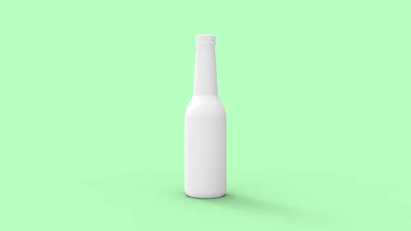 3D-Darstellung einer weißen Flasche isoliert im Studio-Backgorund — Stockfoto