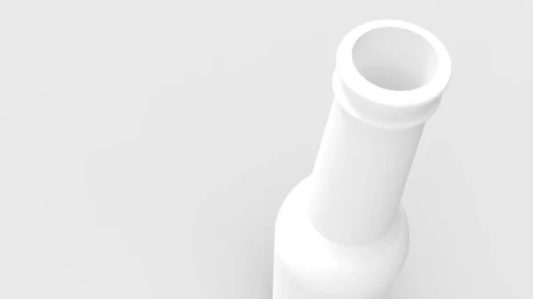 3d weergave van een witte fles geïsoleerd in studio backgorund — Stockfoto