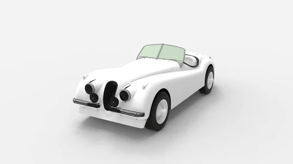 Rendu 3d d'une voiture vintage classique isolée en arrière-plan studio — Photo