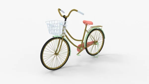 Representación 3d de una bicicleta aislada en un fondo de estudio — Foto de Stock