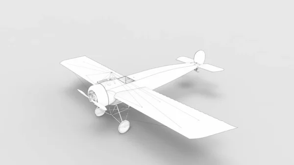 3d rendering of a world war one airplane isolated in studio — ストック写真