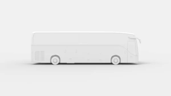 3d rendu d'un bus de passagers isolé dans un fond de studio gris — Photo