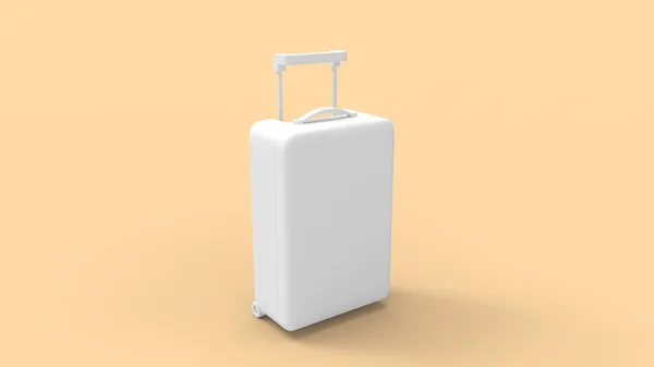 3D-Darstellung eines Gepäckkoffers isoliert im Studio-Hintergrund — Stockfoto