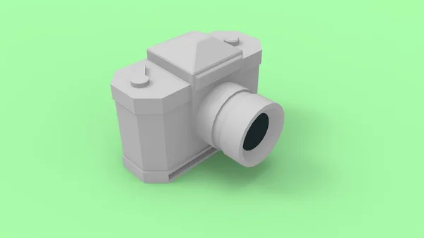 Rendering 3d di una fotocamera digitale isolata sullo sfondo dello studio — Foto Stock