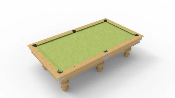 3D renderização de uma mesa de bilhar isolada em um fundo de estúdio — Fotografia de Stock