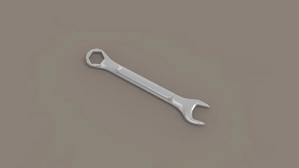 3d rendering of a wrench isolated in studio background — 스톡 사진