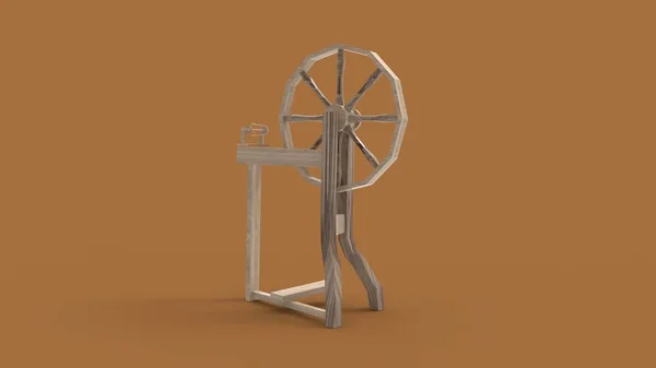 3D візуалізація кругового колеса ізольовано на студійному фоні — стокове фото
