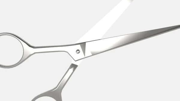 3d rendering of a scissors isolated in a colored studio background — Stock Photo, Image