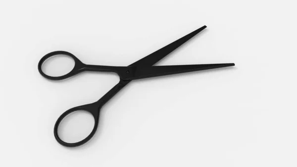 3d rendering of a scissors isolated in a colored studio background — Stock Photo, Image