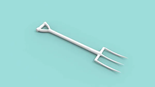 3d rendering of a pitch fork isolated in a studio background — 스톡 사진