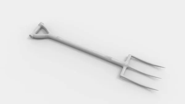 3D renderização de um garfo de passo isolado em um fundo de estúdio — Fotografia de Stock