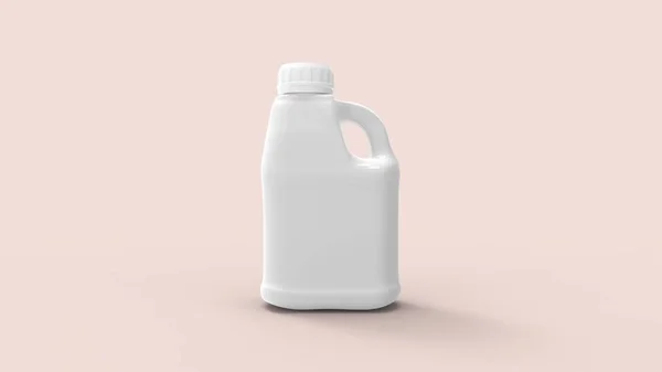 3d rendering of a white plastic bottle isolated in a studio background — 스톡 사진