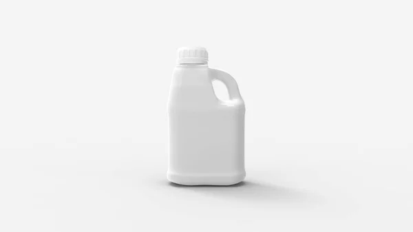 3d renderização de uma garrafa de plástico branco isolado em um fundo de estúdio — Fotografia de Stock