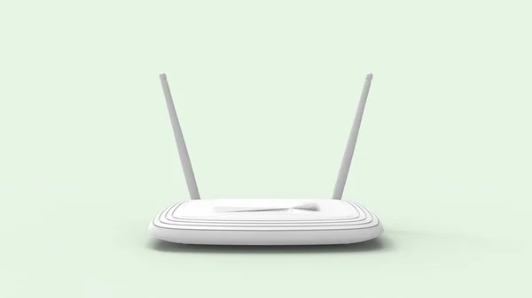 3d hálózati internet router elszigetelése stúdió háttérben — Stock Fotó