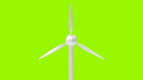 3d rendering of a wind turbine isolated in a colored studio background — Stock Photo, Image