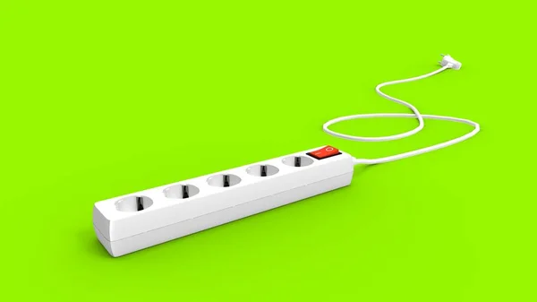 3d rendering of a electricity socket isolated in a bright studio background — Stock Photo, Image