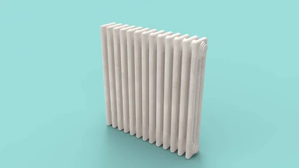 Rendu 3d d'un radiateur isolé dans un arrière-plan studio lumineux — Photo