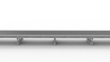 Parlak bir stüdyo arka planında izole edilmiş bir köprünün 3D görüntüsü
