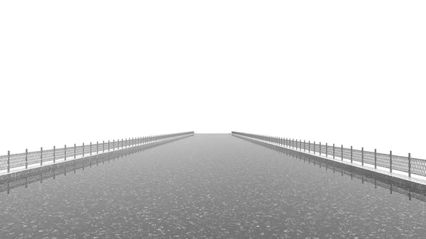 Representación 3d de un puente aislado en un fondo de estudio brillante — Foto de Stock