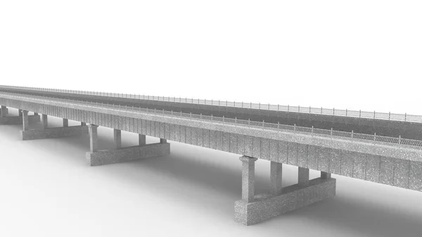 3D рендеринг моста изолирован в ярком студийном фоне — стоковое фото