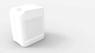 Stüdyo arka planında izole edilmiş plastik endüstriyel bir teneke kutu.