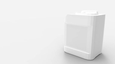 Stüdyo arka planında izole edilmiş plastik endüstriyel bir teneke kutu.