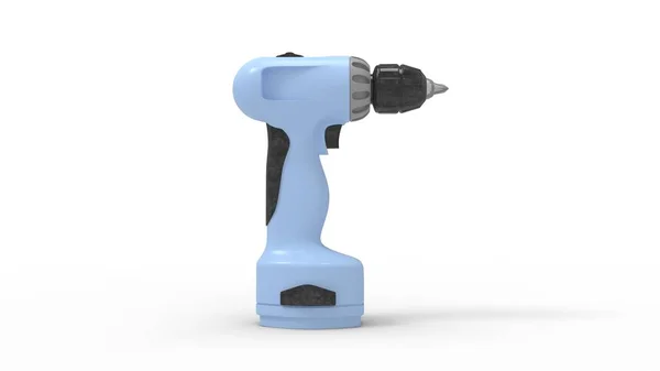 3d rendering of a electric screwdriver isolated in studio background — 스톡 사진