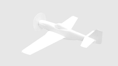 Dünya Savaşı 'nın 3 boyutlu görüntüsü. Stüdyo arka planında izole edilmiş iki uçak.