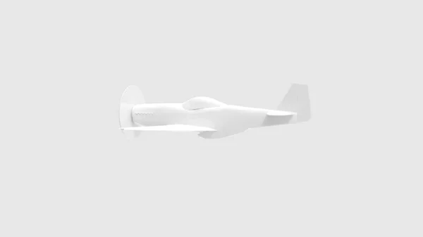 3D απόδοση ενός παγκόσμιου πολέμου δύο αεροπλάνο απομονωμένο σε φόντο στούντιο — Φωτογραφία Αρχείου