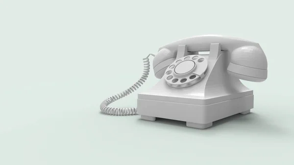 3D渲染在工作室背景上隔离的老式电话 — 图库照片