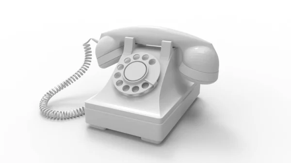 3d rendering of a vintage phone isolated on a studio background — 스톡 사진