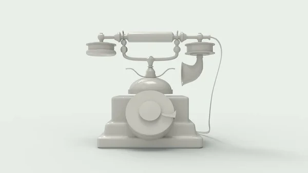 3d rendering of a vintage phone isolated on a studio background — Stock Photo, Image