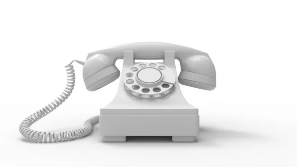 Rendering 3d di un telefono vintage isolato su uno sfondo da studio — Foto Stock