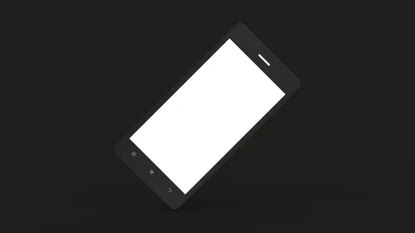 3d renderowanie smartfona izolowanego w tle studia — Zdjęcie stockowe