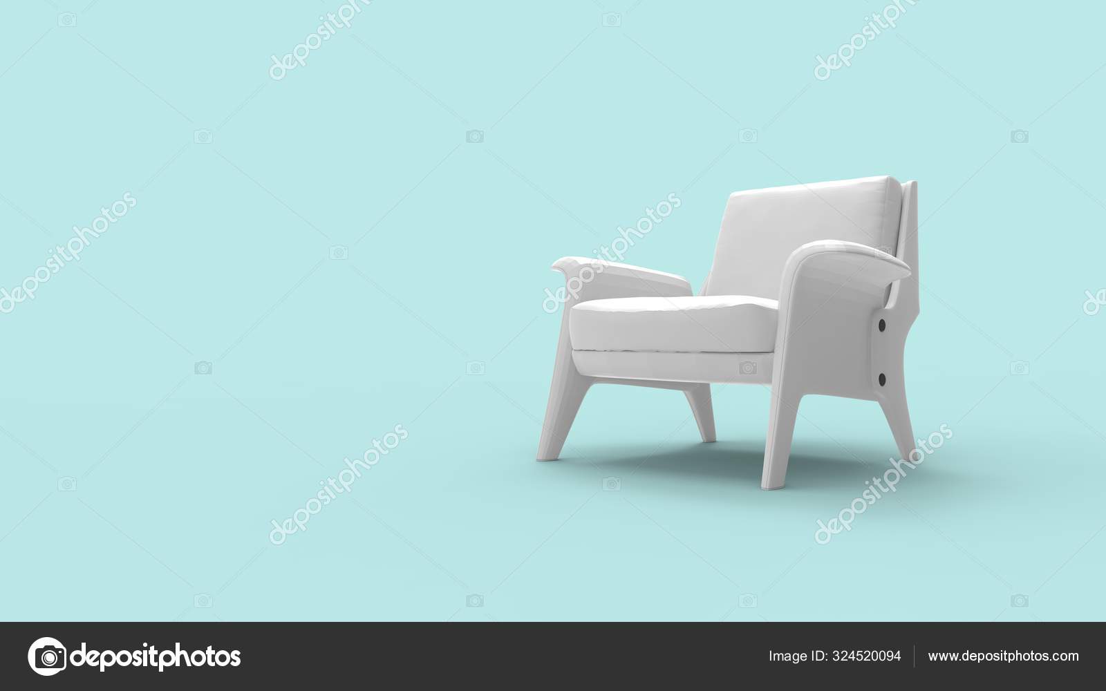 3d rendering of a white design chair isolated in studio background Stock  Photo by ©Sepia100 324520094
