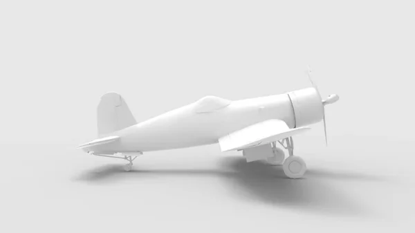 战争世界2战斗机在工作室背景下的3D渲染 — 图库照片