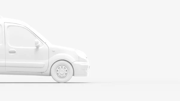 3d rendering of a transporter van car isolated in studio background — 스톡 사진