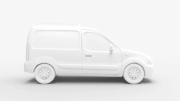 3d renderização de um carro transportador van isolado no fundo do estúdio — Fotografia de Stock