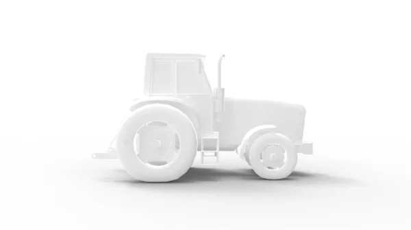 3D-återgivning av en traktor isolerad i en studio bakgrund — Stockfoto