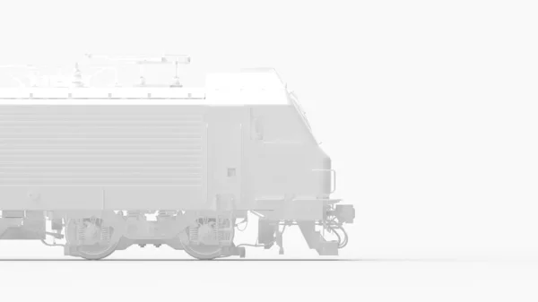 Rendering 3d di un treno locomotore isolato in uno sfondo bianco — Foto Stock