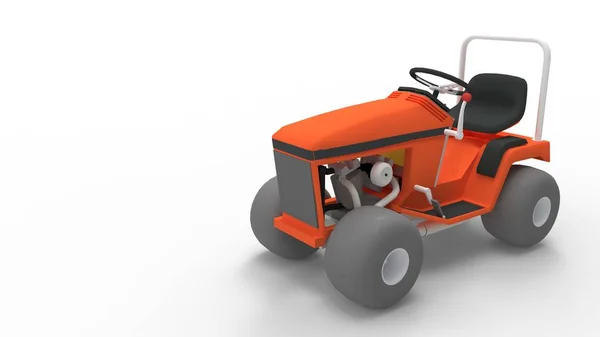 3d rendering of a lawnmover racing machine isolated in studio background — Stock Photo, Image