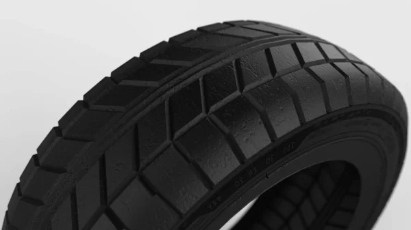 3D vykreslování gumové auto pneumatiky izolované v jasném studiovém pozadí — Stock fotografie