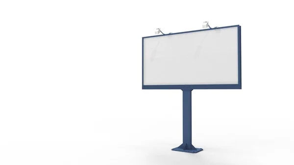 Beyaz stucio arka planda izole edilmiş 3D reklam panoları — Stok fotoğraf
