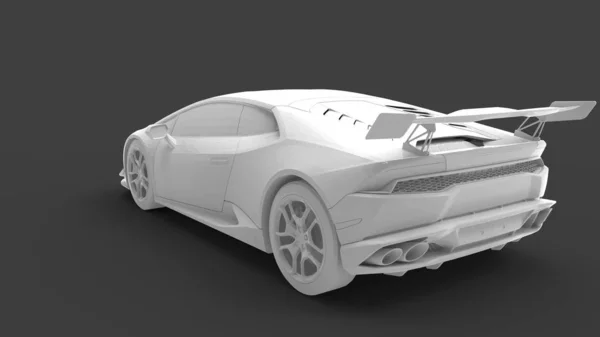 3D візуалізація супер спортивного автомобіля ізольовано на студійному фоні — стокове фото
