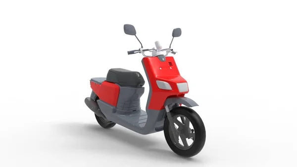 3d renderização de uma scooter isolado em um fundo estúdio branco — Fotografia de Stock